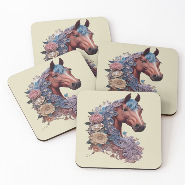 Item preview, Serene Steed Horse with Flowers designed and sold by WearWolfDesigns.