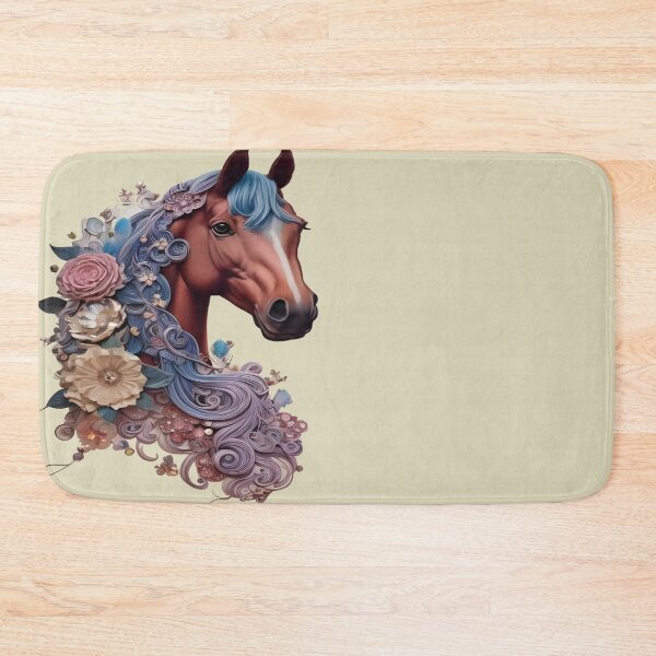 Item preview, Serene Steed Horse with Flowers designed and sold by WearWolfDesigns.