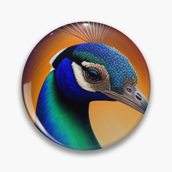 Item preview, colorful peacock with blue green tail designed and sold by asmaafrahat.