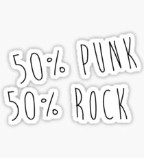 50% PUNK 50% ROCK Sticker