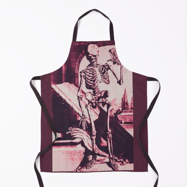 Item preview, Skeleton stepping out of the grave, in red: Anatomia Humani Corpus 1685  designed and sold by DreamingBeetle.