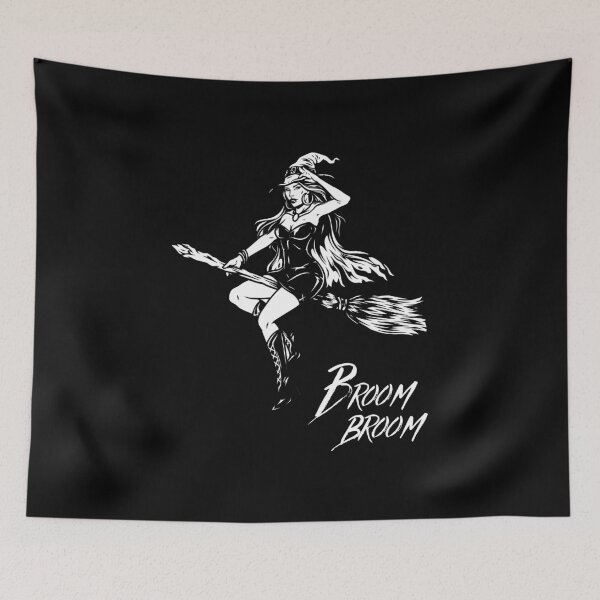 Item preview, Halloween broom broom witch  designed and sold by wiecekedyta.