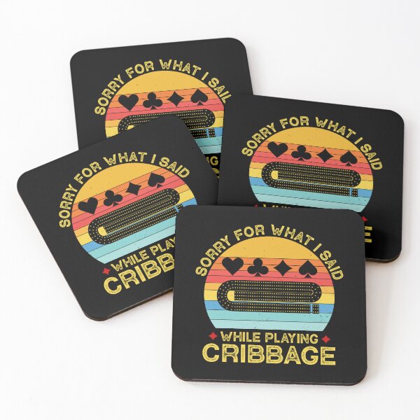 Item preview, Sorry For What I Said Funny Vintage Cribbage Board Game designed and sold by jingdomdesgine.