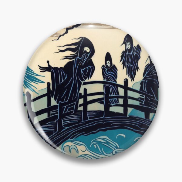 Item preview, Halloween - Haunted Bridge Woodcut 2 designed and sold by CrankyOldDude.