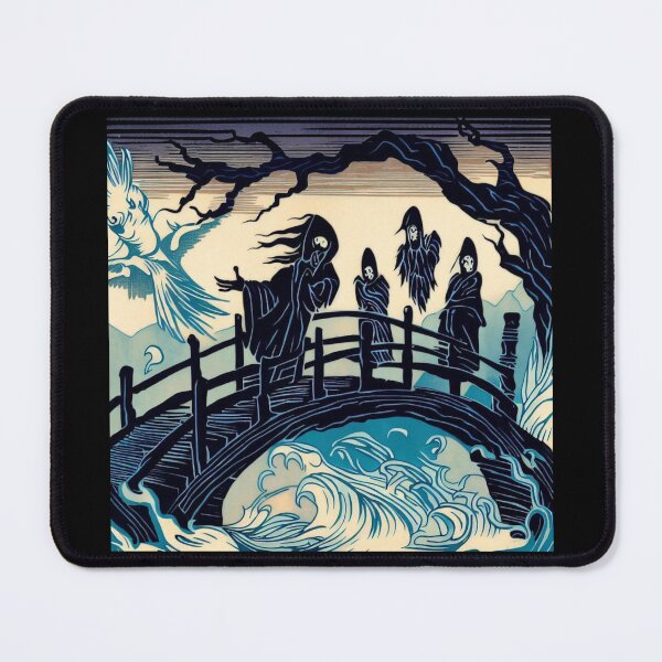 Item preview, Halloween - Haunted Bridge Woodcut 2 designed and sold by CrankyOldDude.