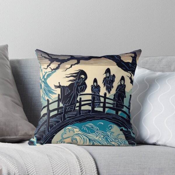 Item preview, Halloween - Haunted Bridge Woodcut 2 designed and sold by CrankyOldDude.