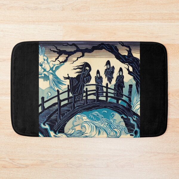 Item preview, Halloween - Haunted Bridge Woodcut 2 designed and sold by CrankyOldDude.