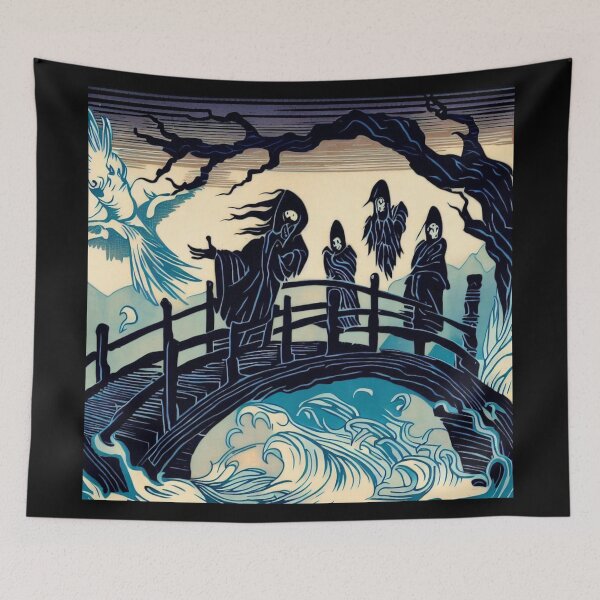 Item preview, Halloween - Haunted Bridge Woodcut 2 designed and sold by CrankyOldDude.