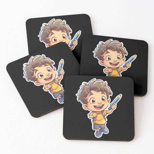 Item preview, A creative boy with his blue pen is ready for school designed and sold by GediaPrints.