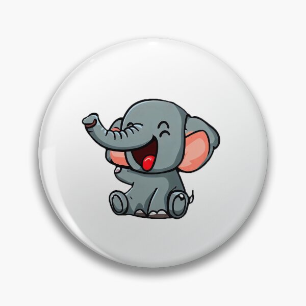 Item preview, Cute Animals - Alphabetic Animals and Personalities - Excited Elephant designed and sold by CaptTaters.