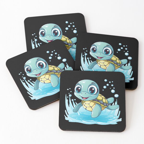 Item preview, Adorable Ocean Explorer: Kawaii Sea Turtle - Whimsical Underwater Art designed and sold by Nibble & Doodle.