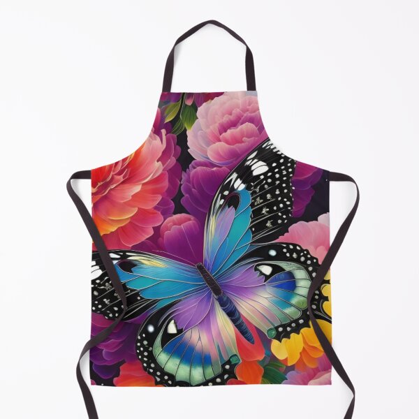 Item preview, Polychromatic Papillon Rainbow Peonies Flowers Vibrant Butterfly  designed and sold by WearWolfDesigns.