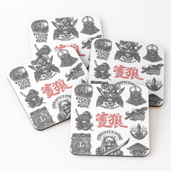 Item preview, Japanese mosaic with samurais. designed and sold by Jaomink.