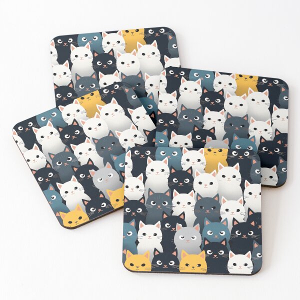 Item preview, Feline Flourish: Captivating Cat Pattern Design designed and sold by Brendon987.