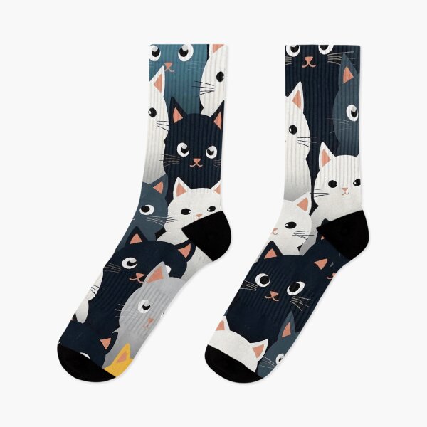 Item preview, Feline Flourish: Captivating Cat Pattern Design designed and sold by Brendon987.