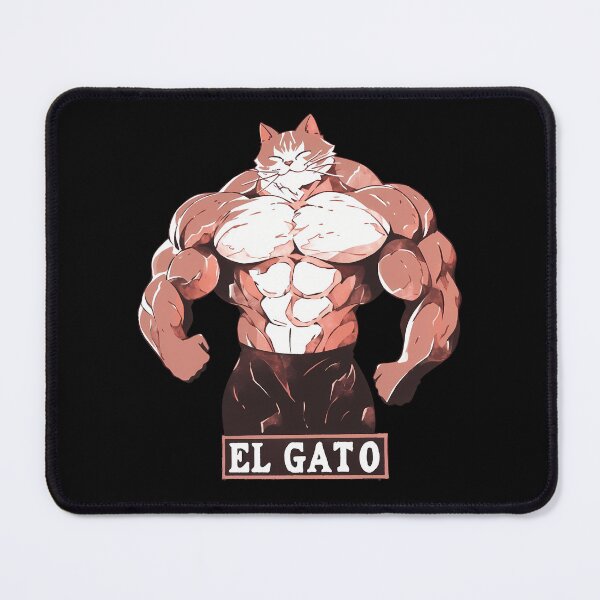Item preview, El Gato Bodybuilder Cat designed and sold by SweetClicks123.