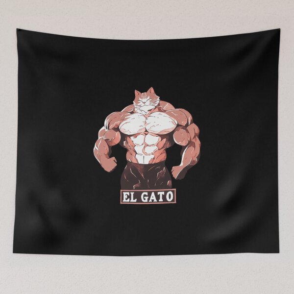 Item preview, El Gato Bodybuilder Cat designed and sold by SweetClicks123.