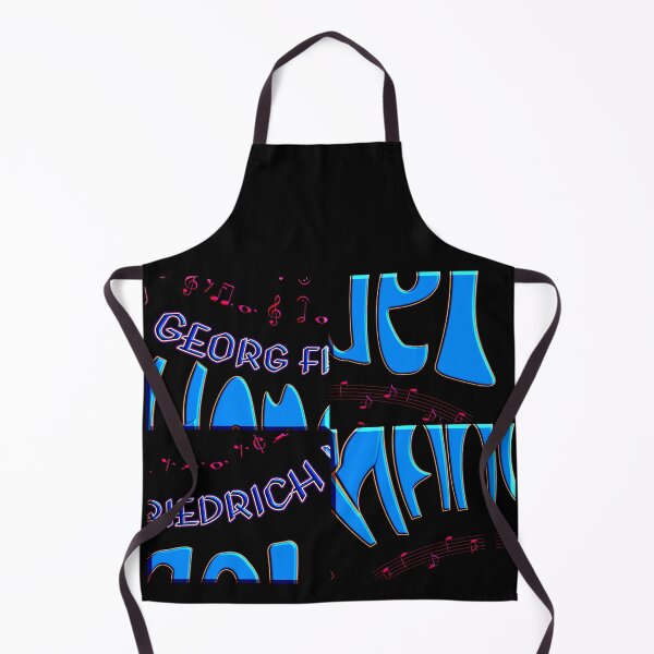 Item preview, FUNNY GEORG FRIEDRICH HANDEL BLUE PINK MUSIC NOTES PATCHWORK CALLIGRAPHY - LIMITED EDITION designed and sold by Ralek.