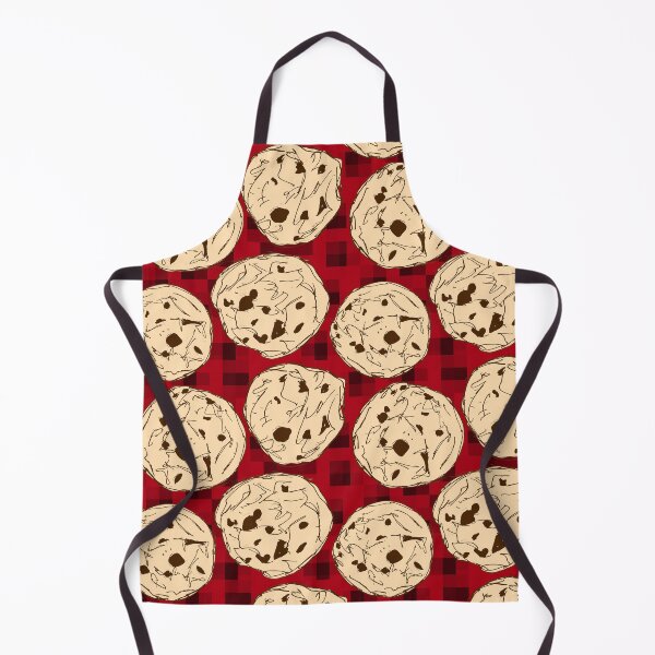 Item preview, Sketch Chocolate Chip Cookies on Pixel Red Plaid Tablecloth designed and sold by Michael Stewart.