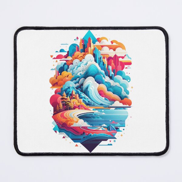 Item preview, Geometric Coastal Landscape designed and sold by Imaginaria Inkworks.