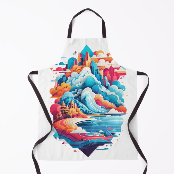 Item preview, Geometric Coastal Landscape designed and sold by Imaginaria Inkworks.