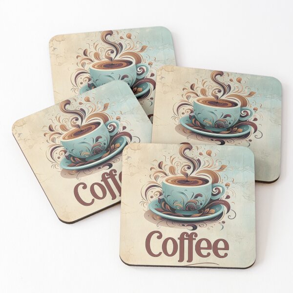 Artikelvorschau, Abstrakter Vintage-Kaffee entworfen und verkauft von HappyLifeCreate.