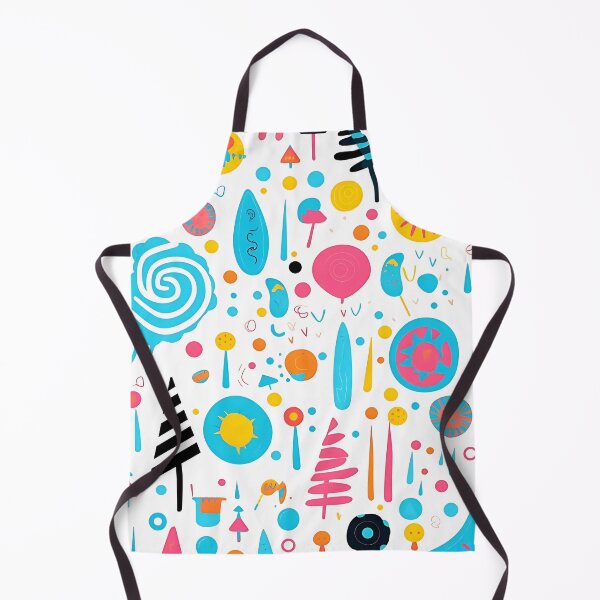 Item preview, Whimsical Spectrum: Colorful shapes on white with blue designed and sold by ArrangedDesigns.
