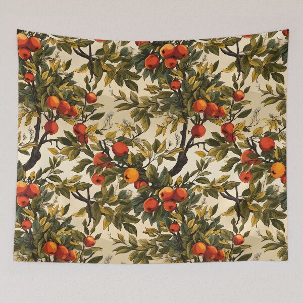 Item preview, Fall Apple Picking—Apple Autumn Glory in September, a painting of ripe red apples on a tree, waiting to be harvested. Nature-inspired Fall Design celebrating cider tasting Autumn celebration designed and sold by ignasirus.