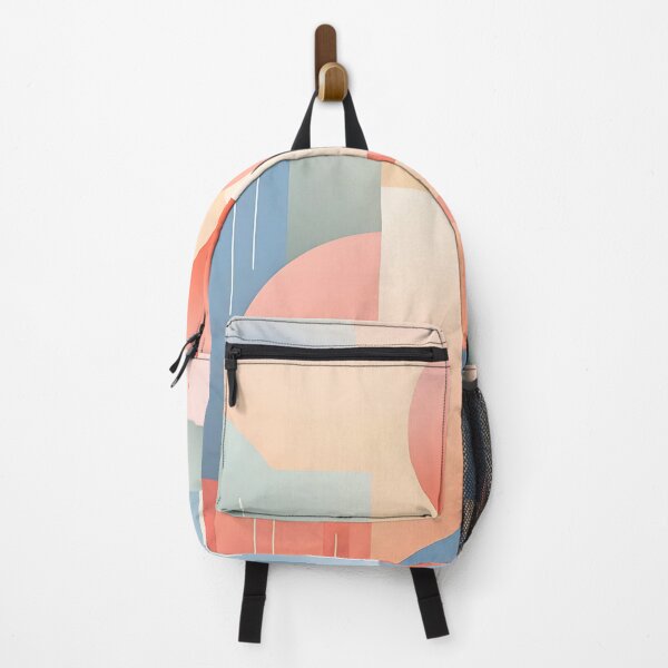 Item preview, Urban dreamscape: blue and pink city with pink sky designed and sold by ArrangedDesigns.