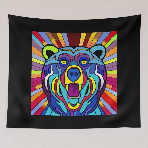 Item preview, Grazer bear psychedelic designed and sold by Beyond The Veil.