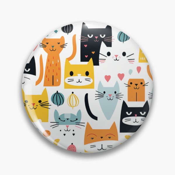Aperçu de l'œuvre Motif de fond blanc chats positifs créée et vendue par SmileshareShop.