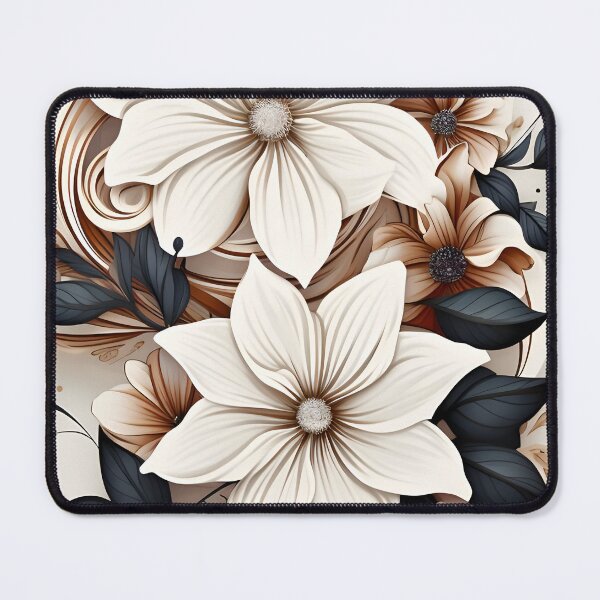 Item preview, Elegance in Monochrome: Captivating Floral and Twirls Vector Art designed and sold by mowafak younis.