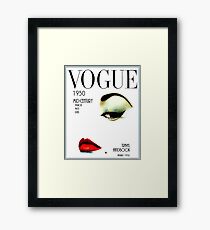VOGUE: Vintage 1950 Beauty und Makeup Advertising Print Gerahmter Kunstdruck