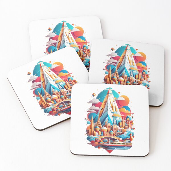 Item preview, Geometric Cityscape designed and sold by Imaginaria Inkworks.