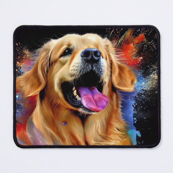 Item preview, Splashy Golden Retriever Dog Watercolor Art Print 1 designed and sold by The Digital Compass.