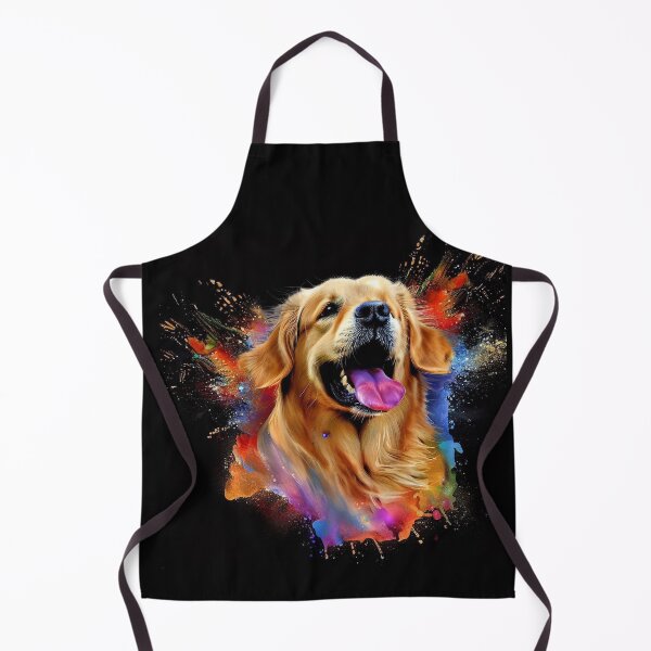 Item preview, Splashy Golden Retriever Dog Watercolor Art Print 1 designed and sold by The Digital Compass.
