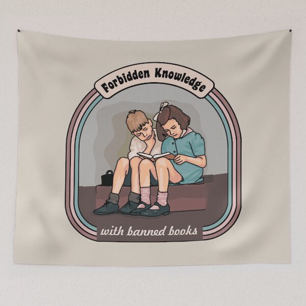 Item preview, Forbidden Knowledge With Banned Books designed and sold by Unhinged Heather.