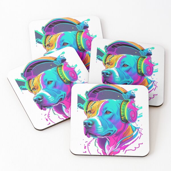 Item preview, Vibrant, hip cool pitbull , designed and sold by Gigglyvibes.