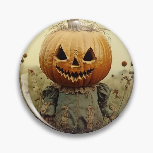 Item preview, Spooky Pumpkin Child, Creepy Vintage Pompkin Scarecrow, Jack, Nightmare designed and sold by Sunmoonlove.