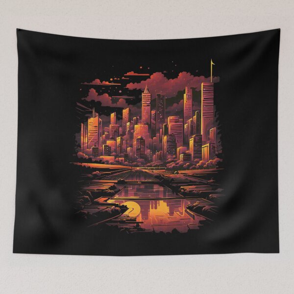 Item preview, Cityscape with bright lights. 	 designed and sold by DhurgHrem.