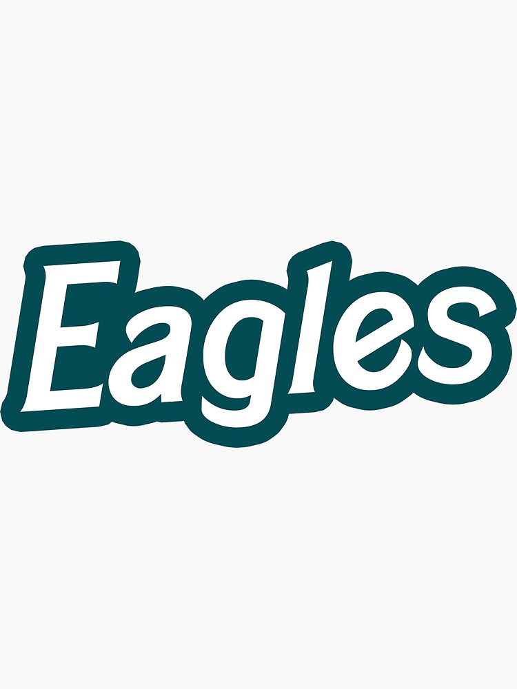 Green Color Philadelphia Eagles Sticker Illustration Vector, A