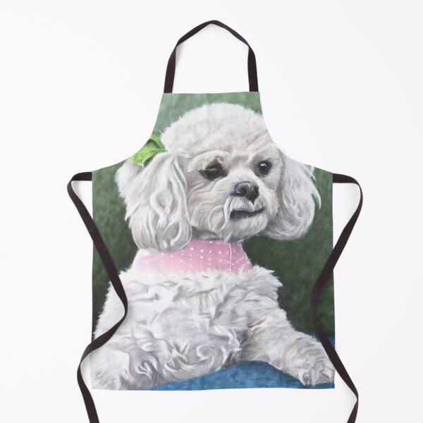 Item preview, White Poodle Painting designed and sold by Kitslam Art.