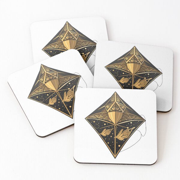 Item preview, Black and Gold Kite designed and sold by ShanusAdele.