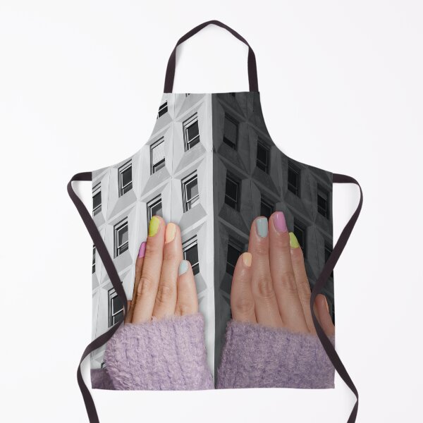 Item preview, Feminine Wall Art, "Pillar of Strength" Collage Art Print - Woman's Hands Embrace High-Rise City Building - Pastel Nails designed and sold by GollyWillikers.