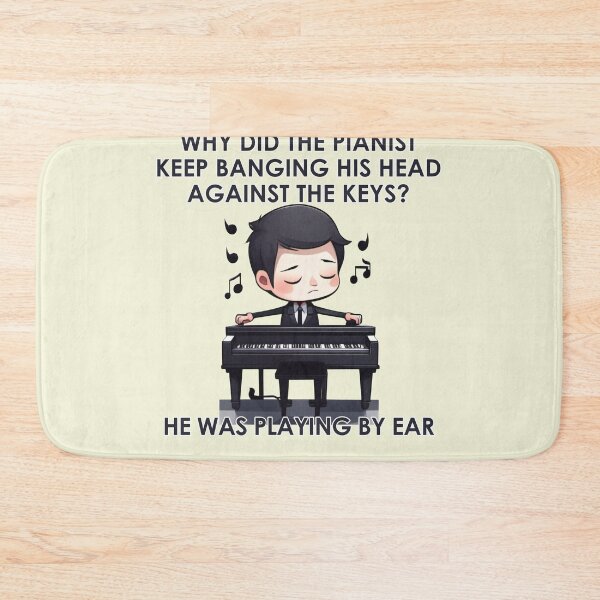 Item preview, Why Did The Pianist Keep Banging His Head Against The Keys?- Piano Music Classroom designed and sold by Amineharoni.