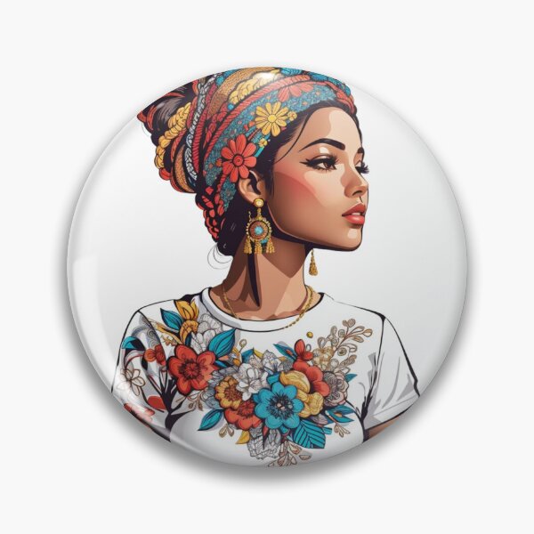 Item preview, Beautiful Floral Woman designed and sold by Imaginaria Inkworks.