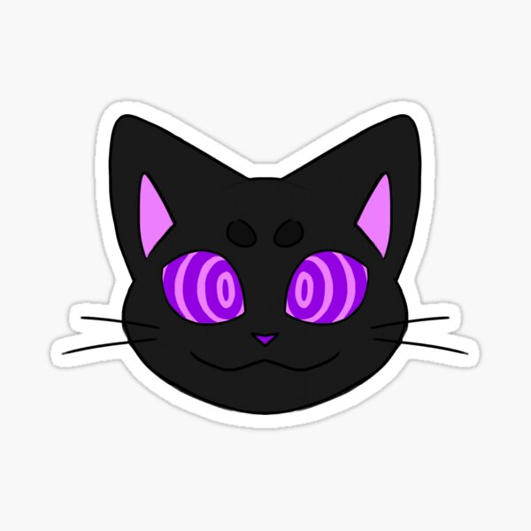 Item preview, Black Hypno Cat (Purple) designed and sold by Rookspirit.