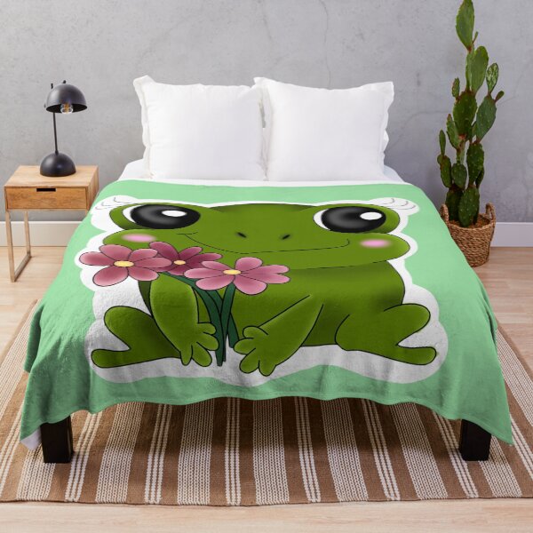 Item preview, Baby frog with flowers designed and sold by MajkiArt.