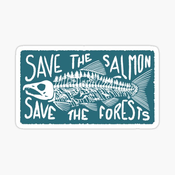Item preview, Save the Salmon designed and sold by watercolor-em.