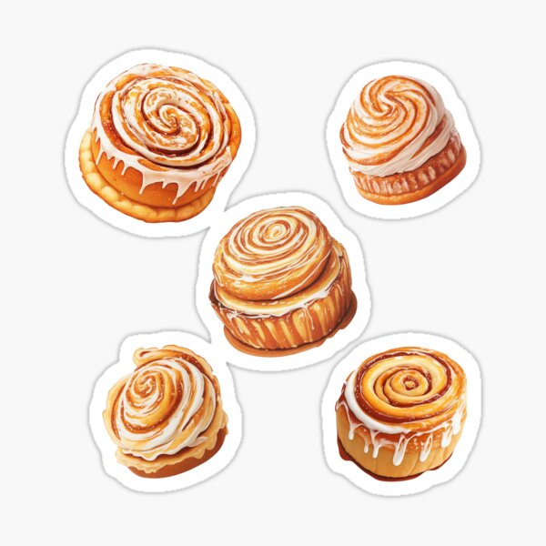 Cinnamon Roll Sticker – Hanan's Crafts